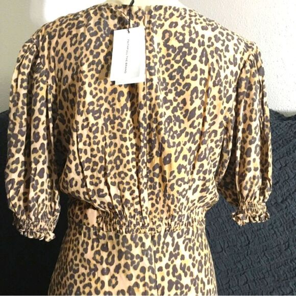 Faithfull the Brand Marie Louise Animal Print Dress Size Large - Picture 6 of 10